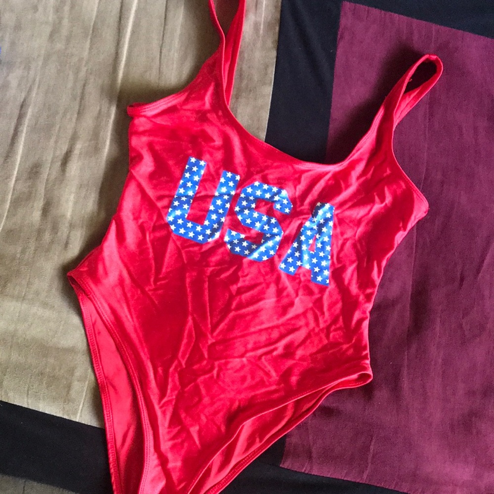 USA red one piece